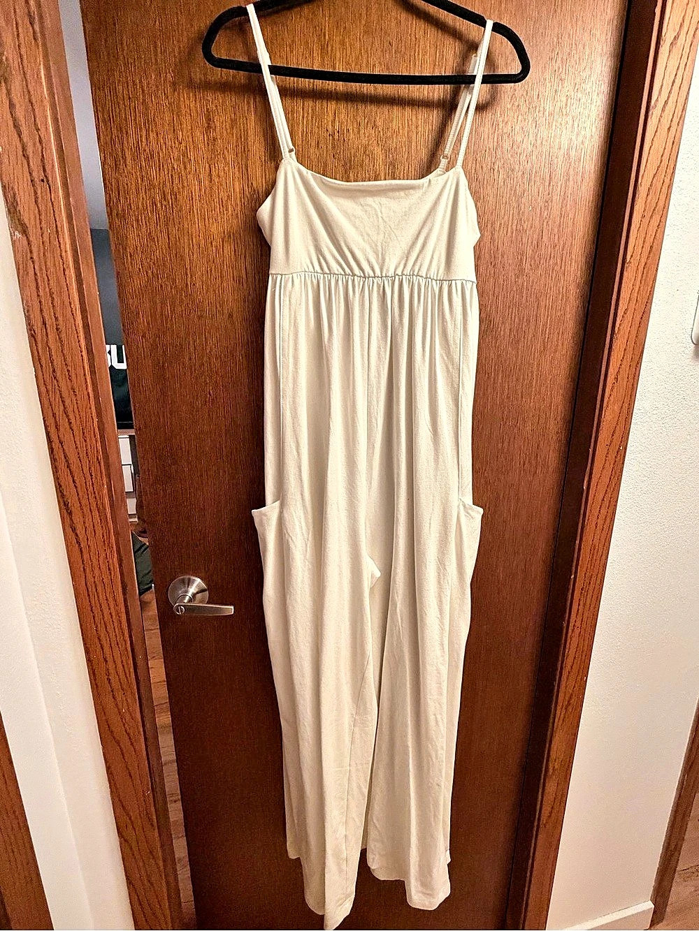 Free People Hot Shot Strappy Onesie Cream